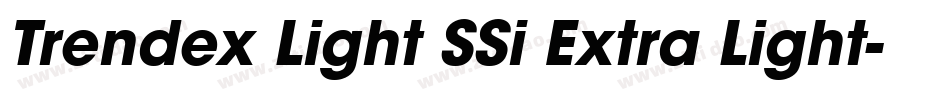 Trendex Light SSi Extra Light字体转换